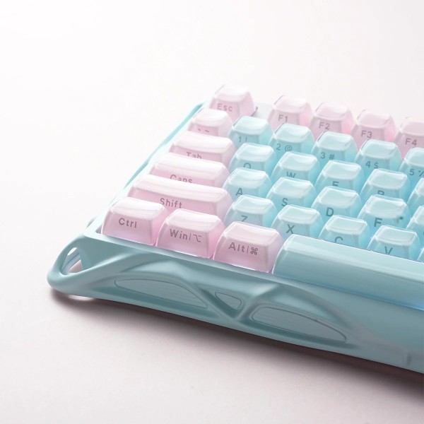 Фото - Клавиатура беспроводная игровая GravaStar Mercury K1 Lite 80keys BSUN Grey, BT/WL/USB Aurora Mist (GSK1LITE_PM_MINT)